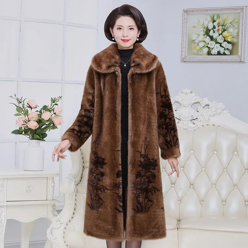 Coat Manteau Hiver Mink Fur Coat Winter Loose Size 5XL Long Faux Fur Warm - tif-shop24.de