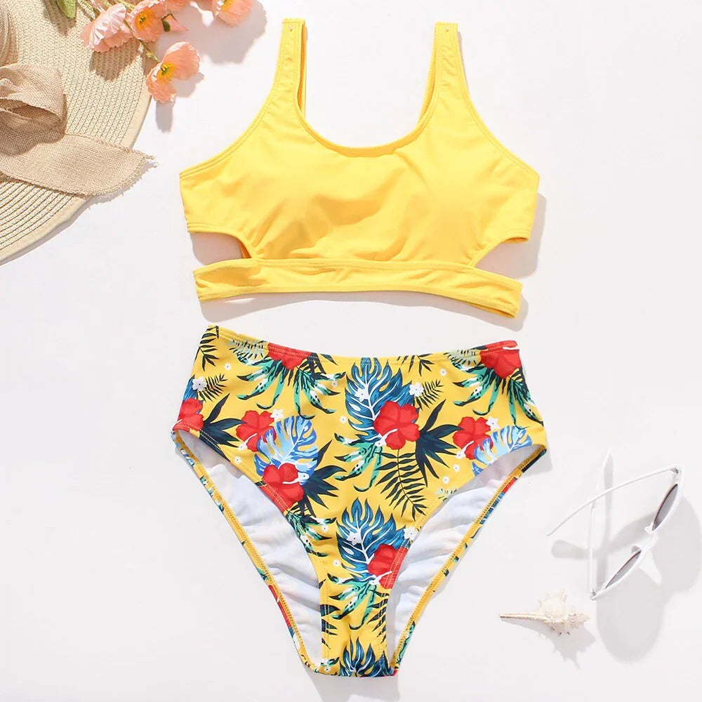 Hohe Taille Sexy Bikini, Push-Up, U Neck Aushöhlen | tif-shop24.de