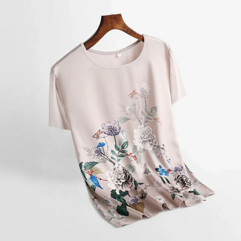 Frauen Shirts Mode T-shirts Damen Print Zauber Farbe Streifen Dame Kurzarm Plus Lose Größe s-xxxxl Tops | tif-shop24.de