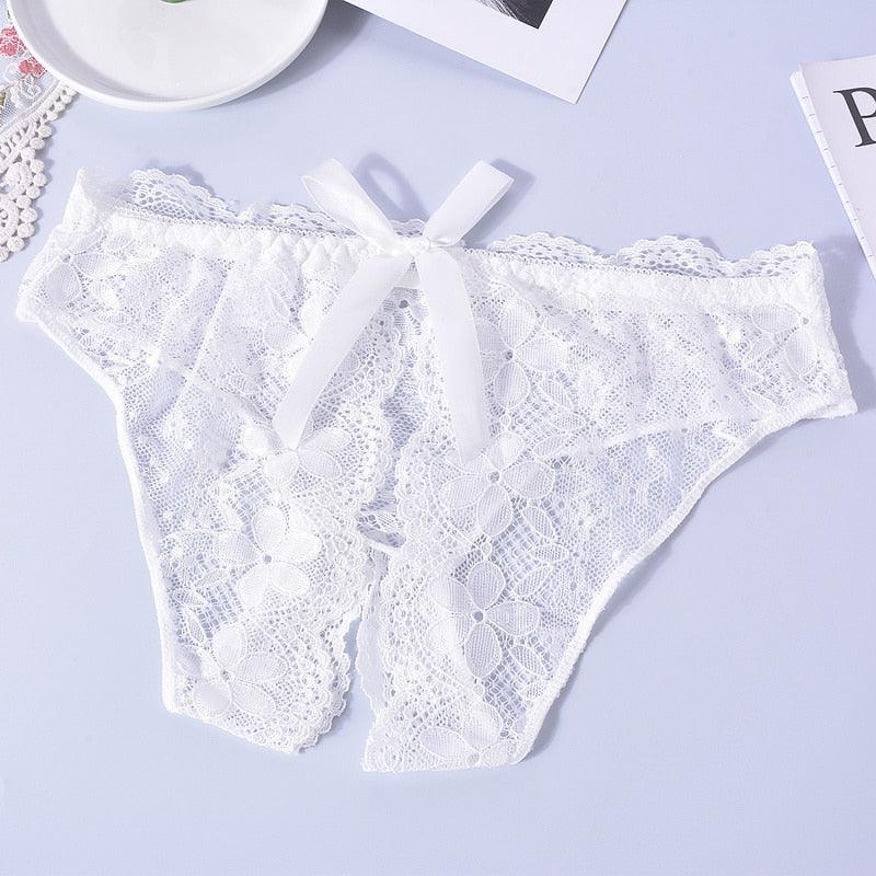 Sexy Lace Crotchless Thong — Sheer Mesh Open-Crotch Panties | tif-shop24.de