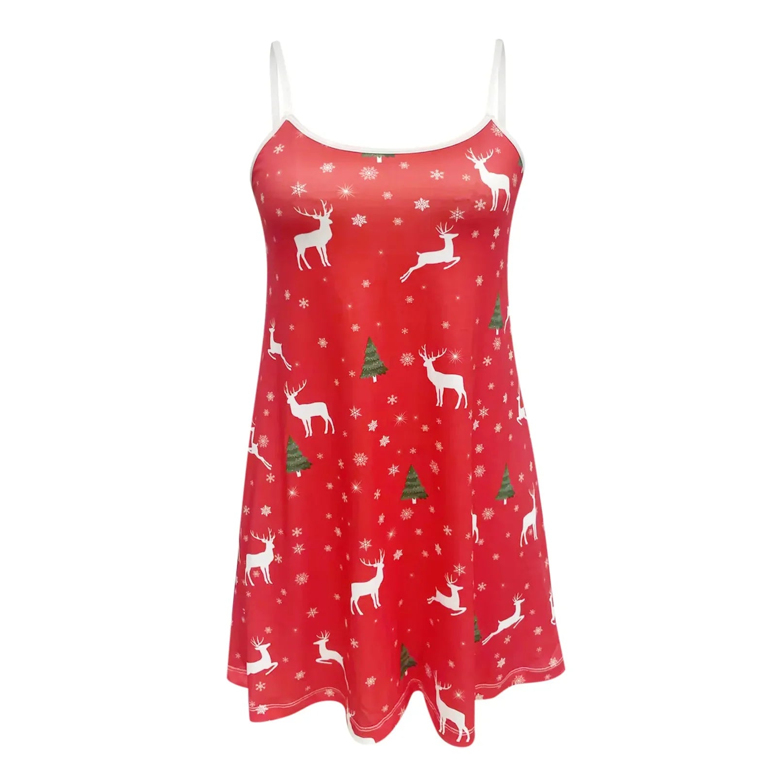 Christmas Sexy Sleeveless Nightdress Satin Chemise Lingerie Sleepwear Night Dress Cami Slip Dress Nightwear Nightgowns | tif-shop24.de