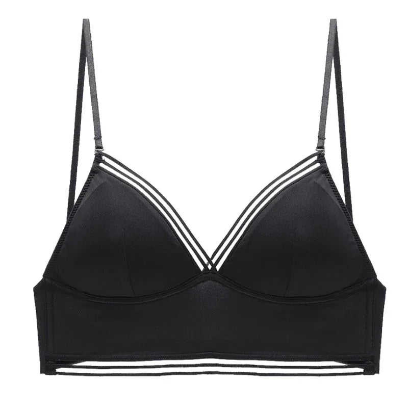 Sexy rückenfreier BH aus Spitze mit tiefem U-Rücken, Bralette mit dünnen Körbchen, Büstenhalter, weich, nahtlos, elastische Unterwäsche, Tanktops, Encaje Mujer | tif-shop24.de