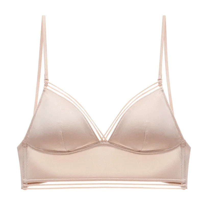 Sexy rückenfreier BH aus Spitze mit tiefem U-Rücken, Bralette mit dünnen Körbchen, Büstenhalter, weich, nahtlos, elastische Unterwäsche, Tanktops, Encaje Mujer | tif-shop24.de
