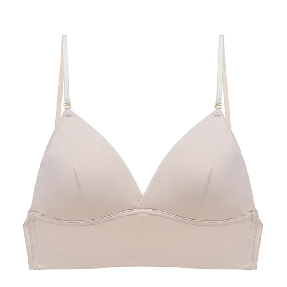 Sexy rückenfreier BH aus Spitze mit tiefem U-Rücken, Bralette mit dünnen Körbchen, Büstenhalter, weich, nahtlos, elastische Unterwäsche, Tanktops, Encaje Mujer | tif-shop24.de