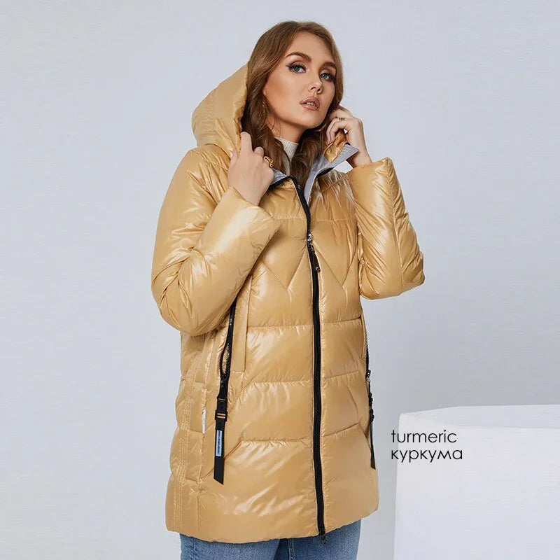 HaiLuoZi Unten Jacke Mid-lange Plus Größe Winter Mantel Fashion Zipper  Dicken Parka Baumwolle Casual | tif-shop24.de