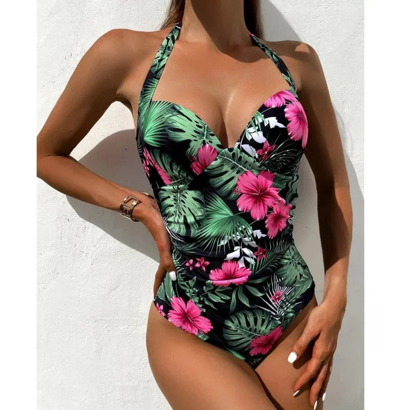 Sexy Floral Große Badeanzüge Geschlossen Plus Größe Bademode Für Pool Strand | tif-shop24.de