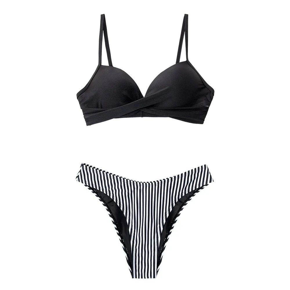 CUPSHE Push Up Blumen Wrap Bikini Sexy Tanga Badeanzüge Strand | tif-shop24.de