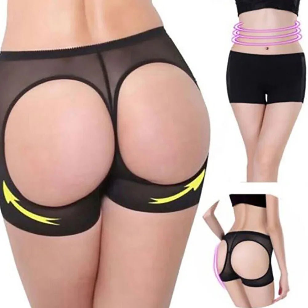 Women Hollow Hole Underpants Butt Exposed Buttocks Sexy Body Sculpting Underwear | tif-shop24.de