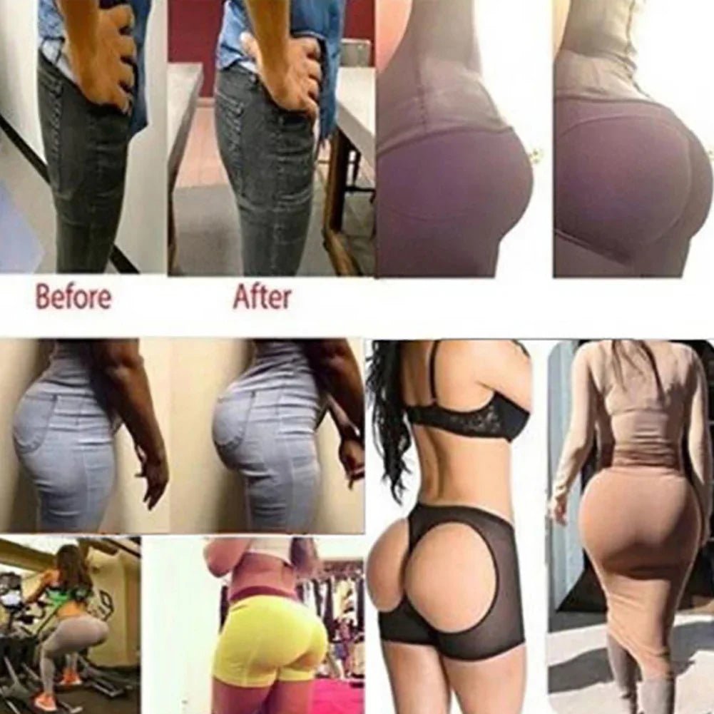 Women Hollow Hole Underpants Butt Exposed Buttocks Sexy Body Sculpting Underwear | tif-shop24.de