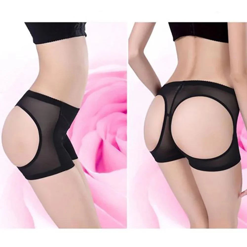 Women Hollow Hole Underpants Butt Exposed Buttocks Sexy Body Sculpting Underwear | tif-shop24.de