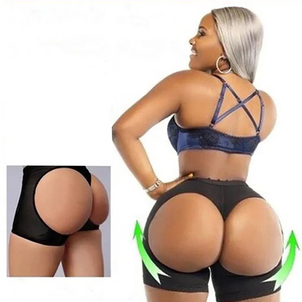 Women Hollow Hole Underpants Butt Exposed Buttocks Sexy Body Sculpting Underwear | tif-shop24.de