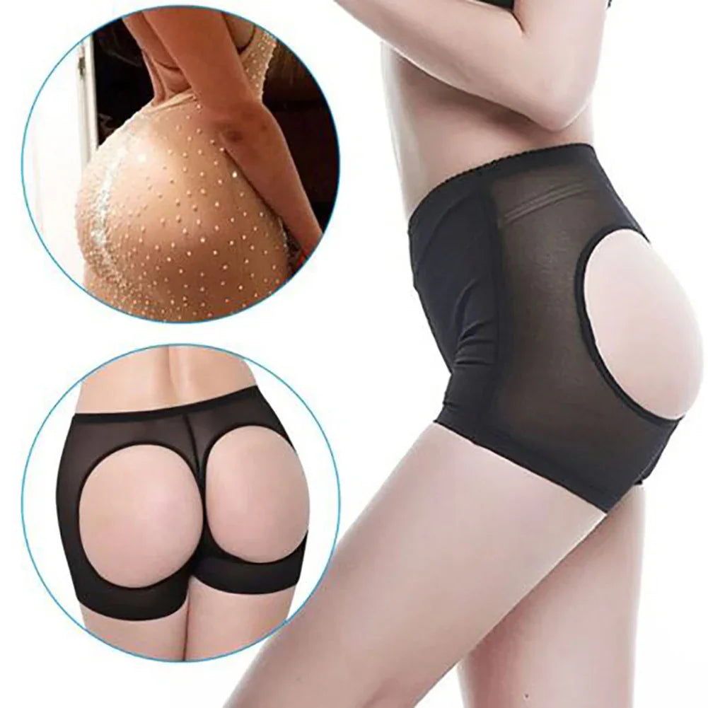 Women Hollow Hole Underpants Butt Exposed Buttocks Sexy Body Sculpting Underwear | tif-shop24.de