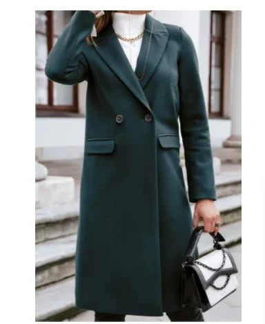 Beliebter Langer Anzug Kragen Wollmantel | tif-shop24.de