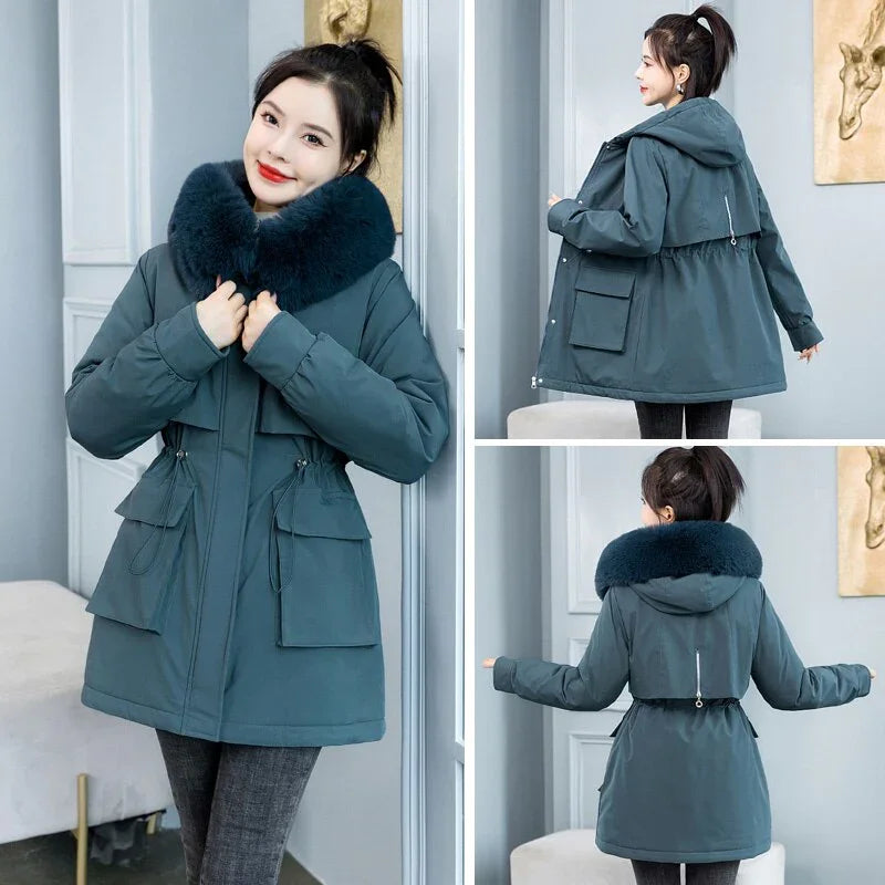 Winter Baumwolle Parka Mantel Mit Kapuze Tasche Warm | tif-shop24.de