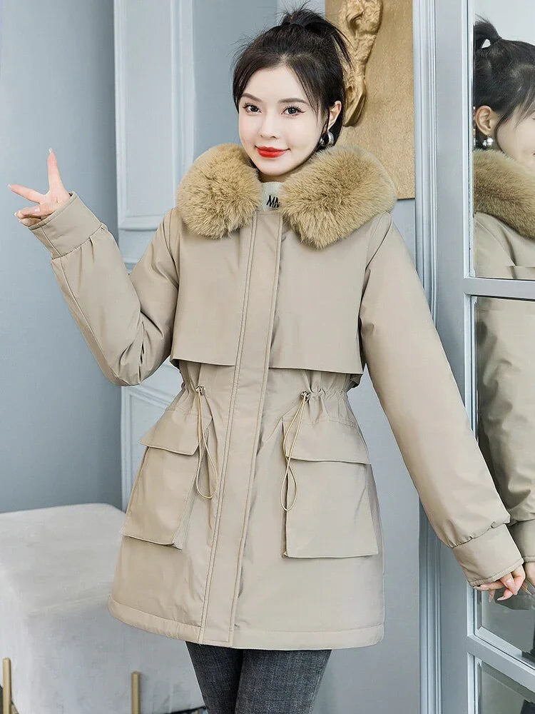 Winter Baumwolle Parka Mantel Mit Kapuze Tasche Warm | tif-shop24.de