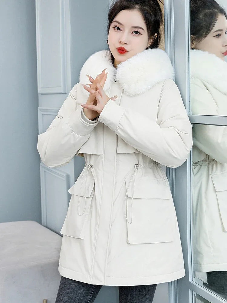 Winter Baumwolle Parka Mantel Mit Kapuze Tasche Warm | tif-shop24.de