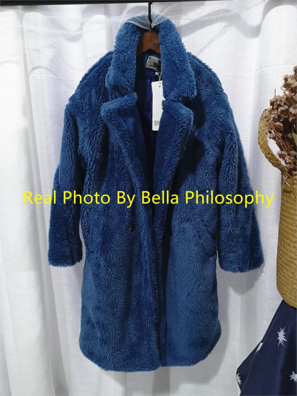 Bella Philosophy  Winter Faux Fur Warm Long Coat  Thick Teddy Bear Casual | tif-shop24.de