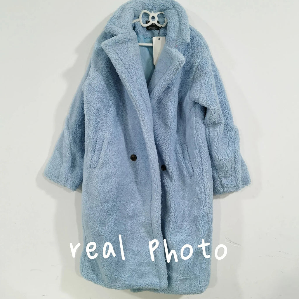 Bella Philosophy  Winter Faux Fur Warm Long Coat  Thick Teddy Bear Casual | tif-shop24.de