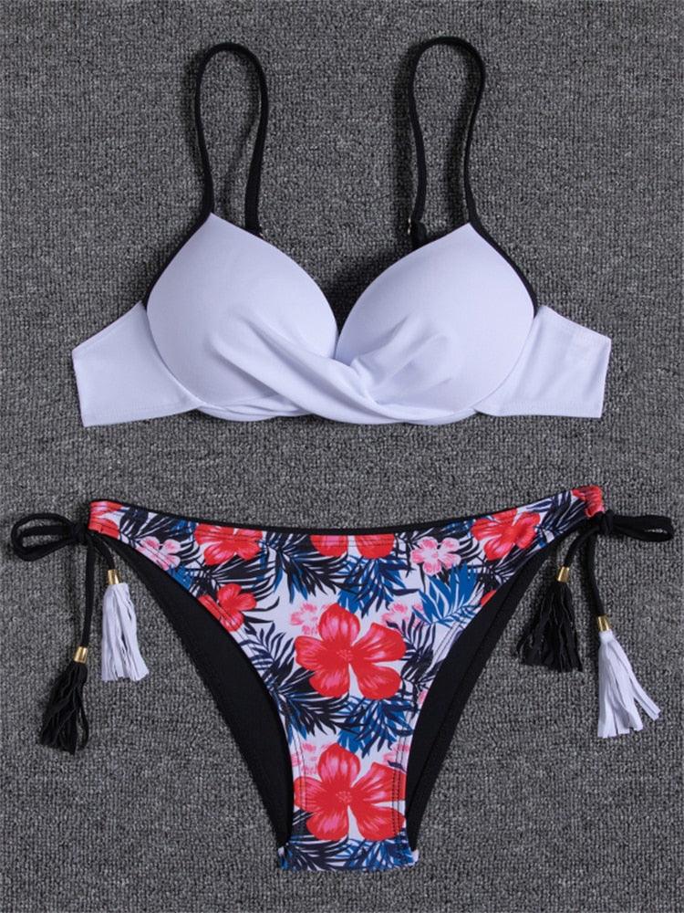 Sexy Bikini Push-Up Frauen Badeanzug 2022 Neue Solide Stripe Bikinis Set Bademode Sommer Brasilianische Strand Badeanzug Weibliche Biquini | tif-shop24.de