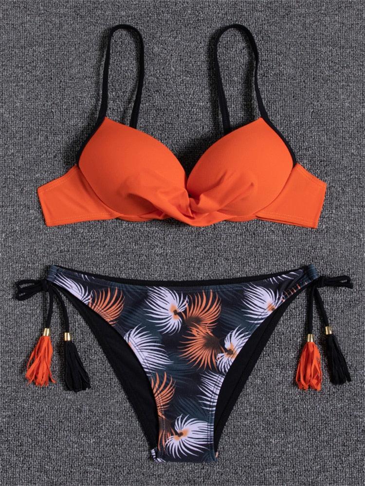 Sexy Bikini Push-Up Frauen Badeanzug 2022 Neue Solide Stripe Bikinis Set Bademode Sommer Brasilianische Strand Badeanzug Weibliche Biquini - tif-shop24.de