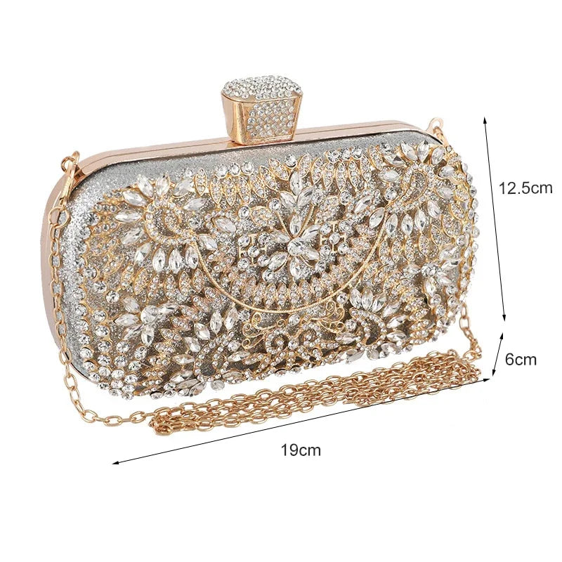 Diamant Abend Clutch Tasche Hochzeit Goldenen Kupplung Geldbörse Kette Schulter Tasche Kleine Partei Handtasche Mit Metall Griff | tif-shop24.de