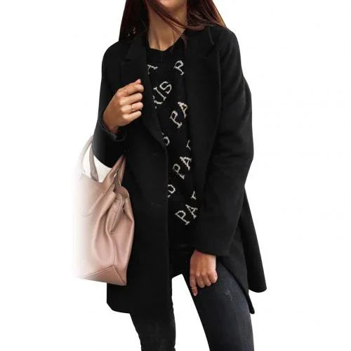 Winter Mode Breiten Revers Doppel-linie Tasten Warme Mantel Outwear | tif-shop24.de