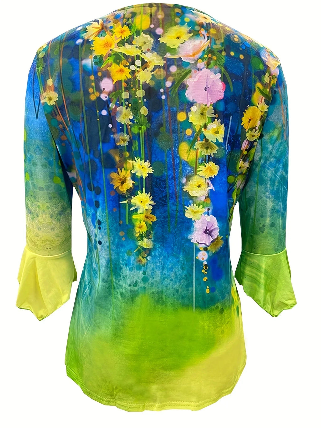 Mit Biesen Und Knopfleiste Vorne, Lässiges Oberteil Mit Unregelmäßigen Bündchen Für Frühling Und Herbst - tif-shop24.de