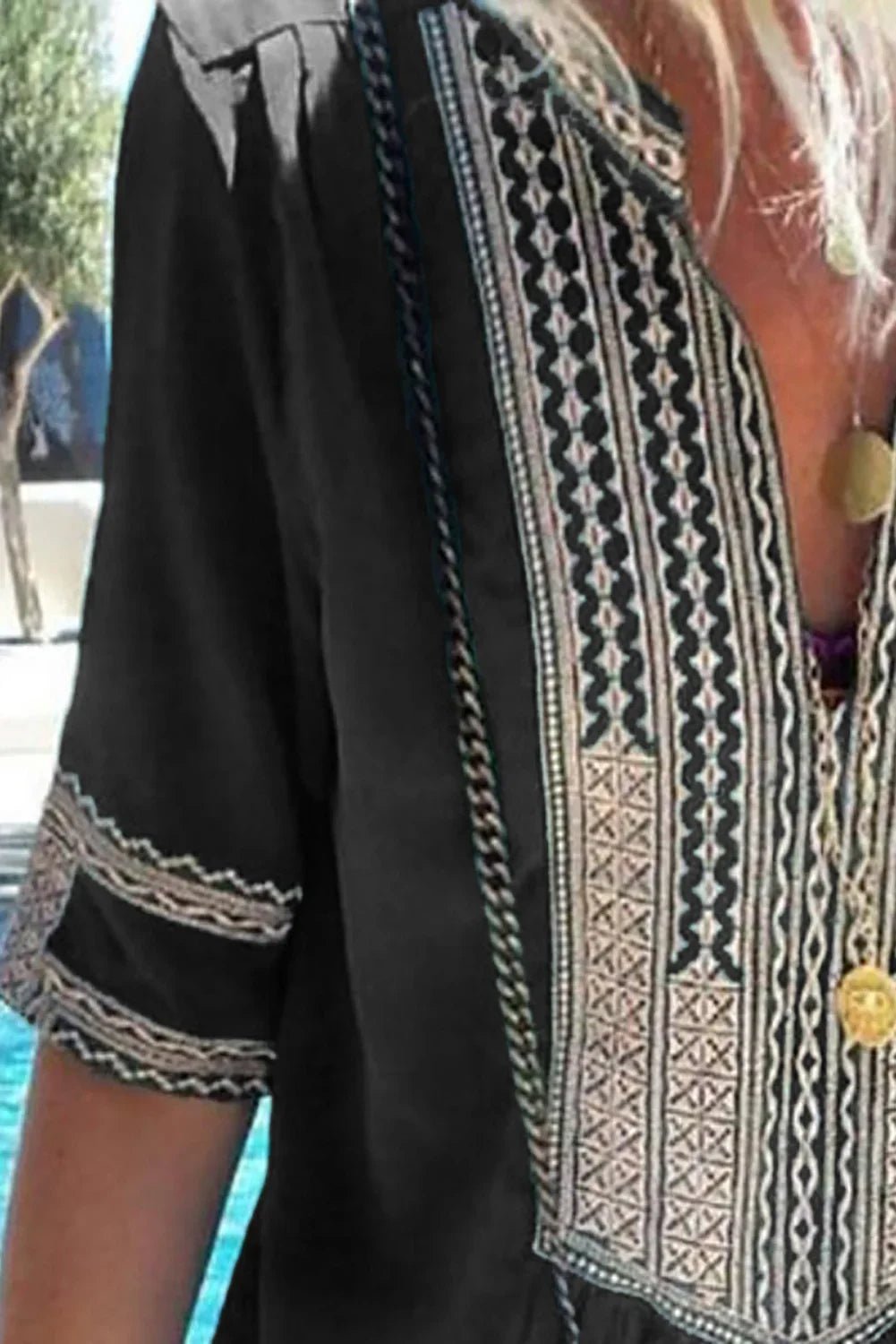 Bohemian Blumendruck geteiltes Maxikleid | tif-shop24.de