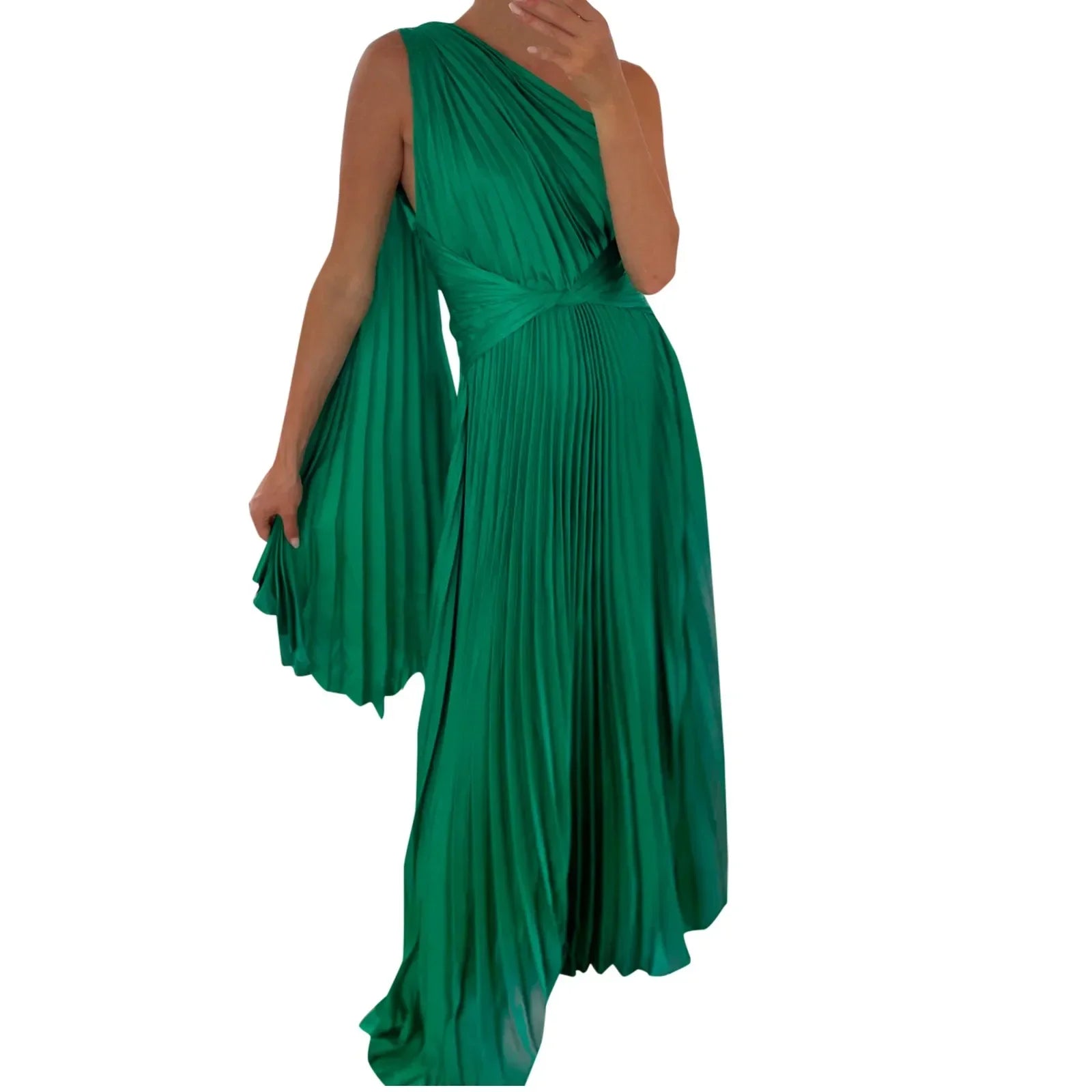 Elegant Party Evening Dress Solid Pleated High Waist Slim Dress Lady Sexy Strapless | tif-shop24.de