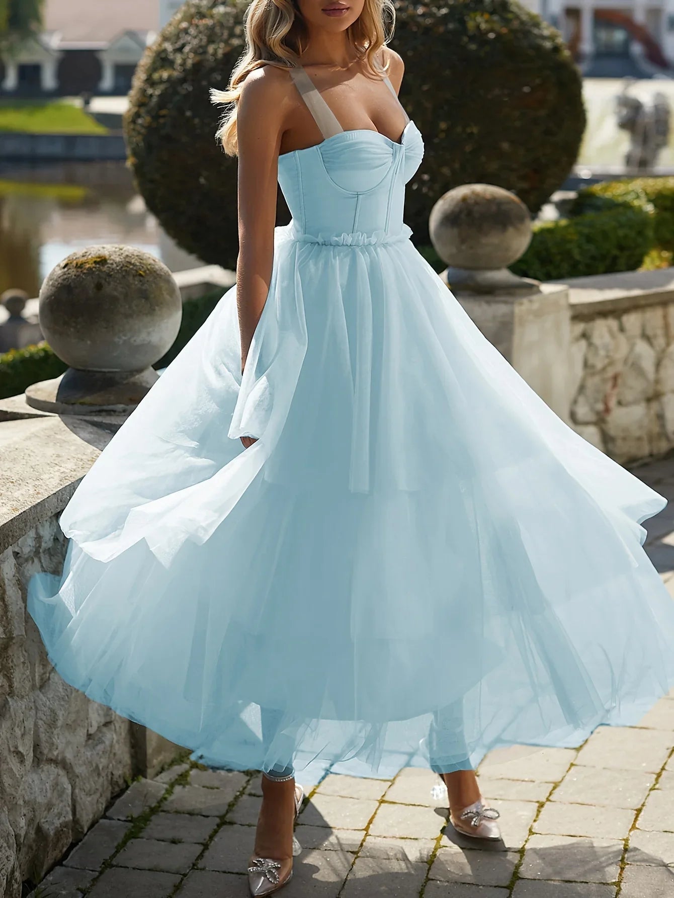 Plus Size Brautjungfer Kleid - Elegant Sweetheart Neck Hochzeit | tif-shop24.de