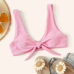 Sexy Hohe Taille Bikinis Strand Feste Gerippte Push Up Badeanzug Brasilianische Bademode Biquini Beachwear - tif-shop24.de