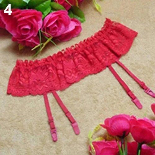 Lady Sexy Double Layers Floral Lace Garter Belts Skirt Stocking Suspenders - tif-shop24.de