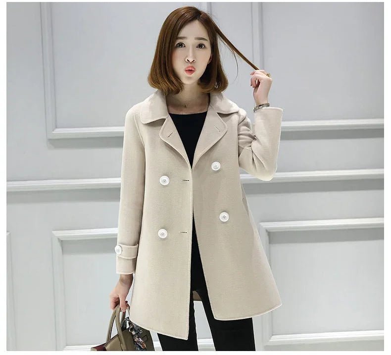 Neue Herbst Winter Wollmantel Frauen  Lose Tops  Plus Größe Mode Warm halten | tif-shop24.de