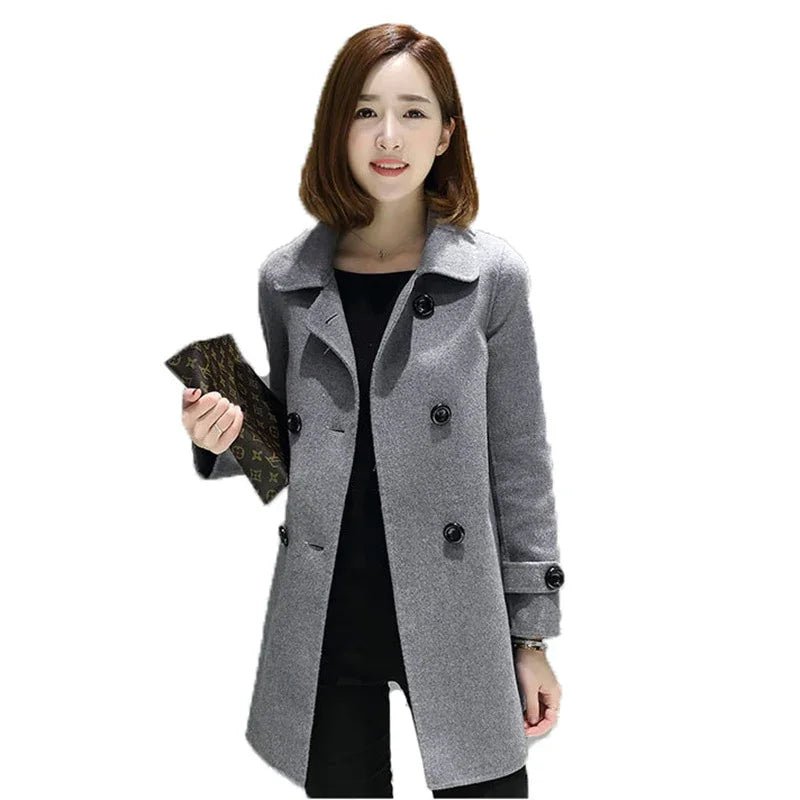 Neue Herbst Winter Wollmantel Frauen  Lose Tops  Plus Größe Mode Warm halten | tif-shop24.de