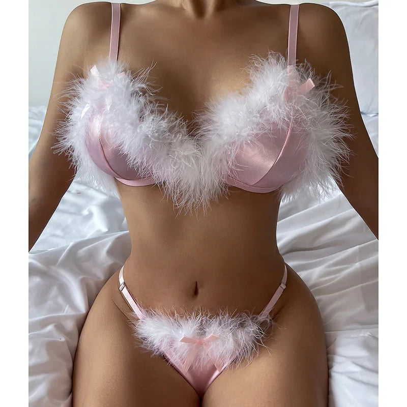 Pink Underwear Sexy Cute Bra Set Hot Selling Underwear Set | tif-shop24.de