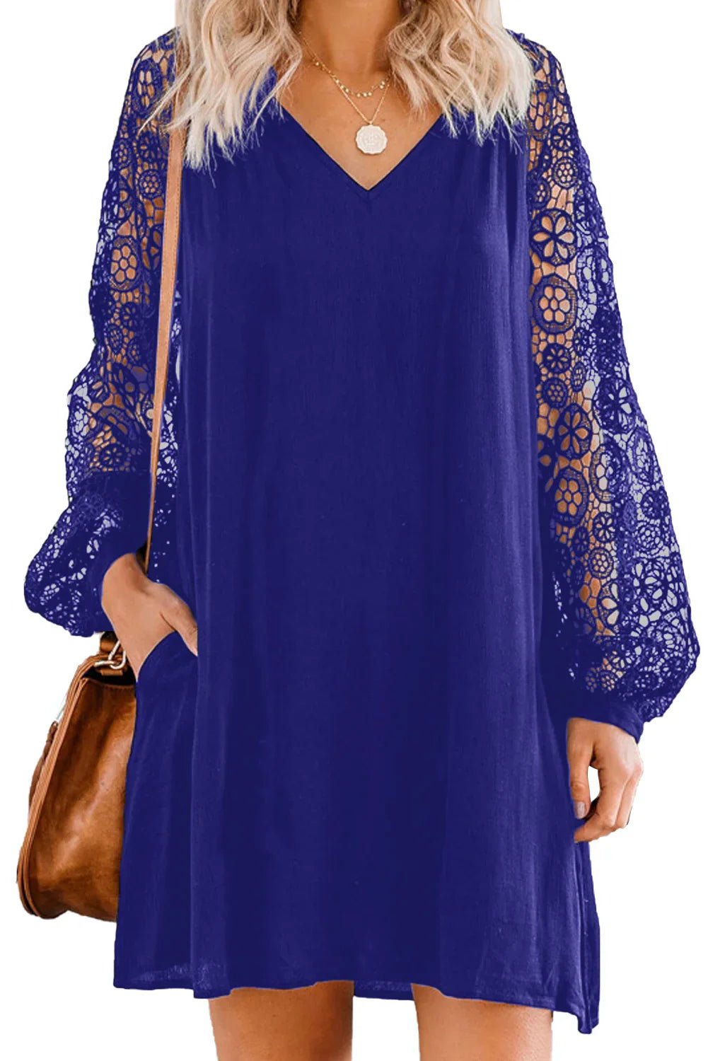 Spitze lange Ärmel Shift über Knie Kleid | tif-shop24.de