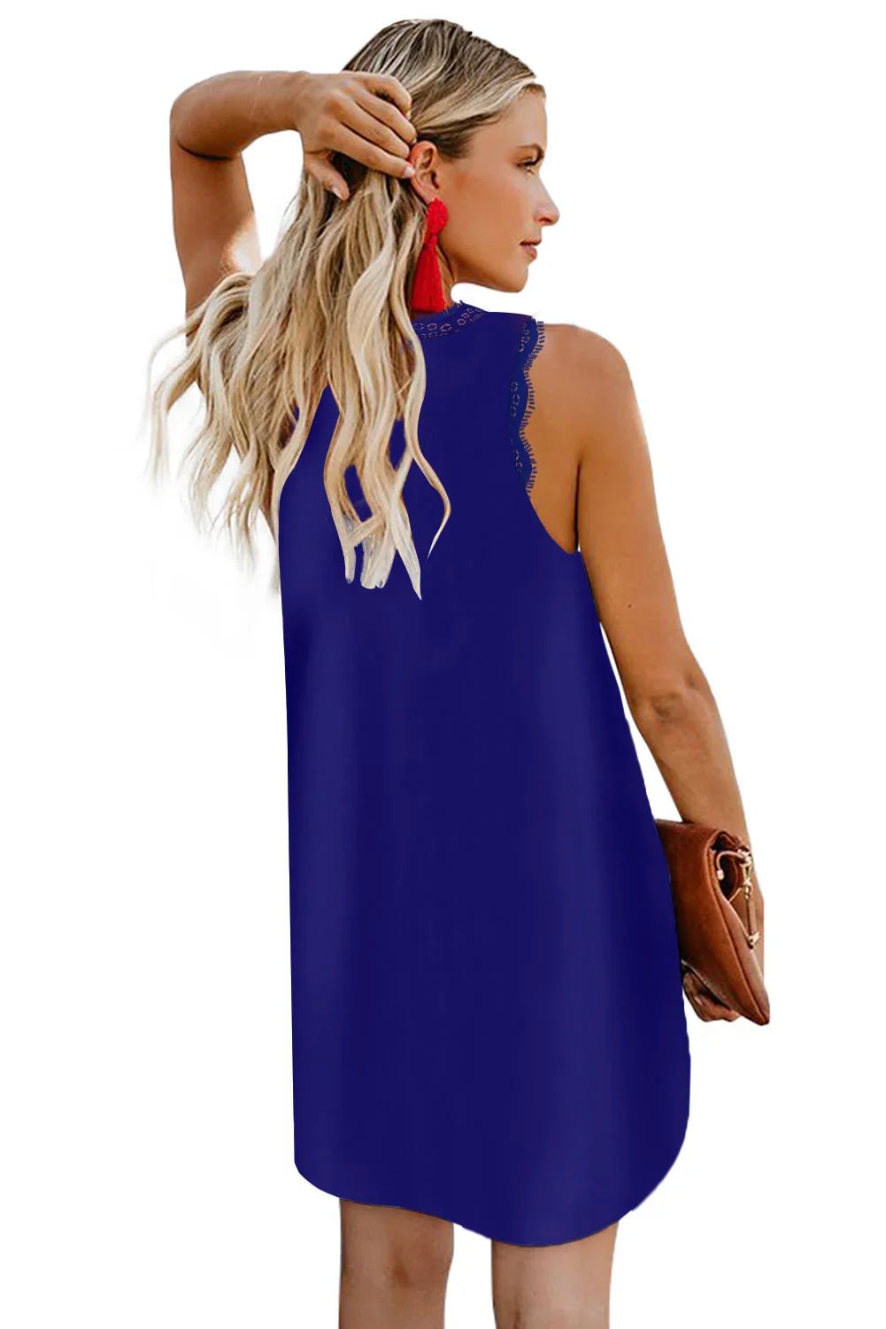 V-Ausschnitt Mini Kleid - Ärmelloses Shift Dress | tif-shop24.de