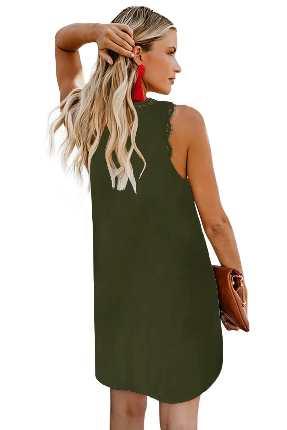 V-Ausschnitt Mini Kleid - Ärmelloses Shift Dress - tif-shop24.de