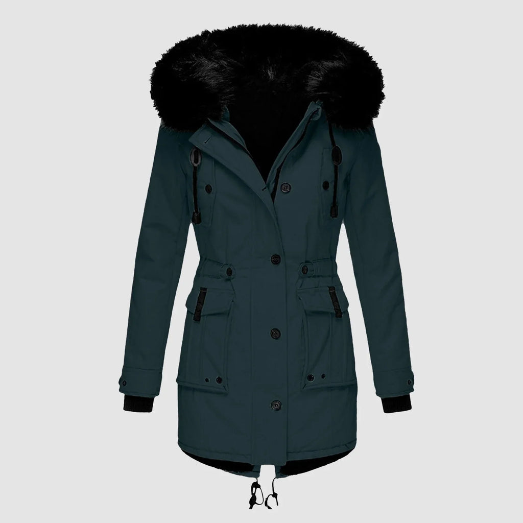 Winter Gefütterte Mäntel Baumwolle Wattierte Jacke Mittellange Parkas Dicke Warme Kapuzen Steppdecke | tif-shop24.de