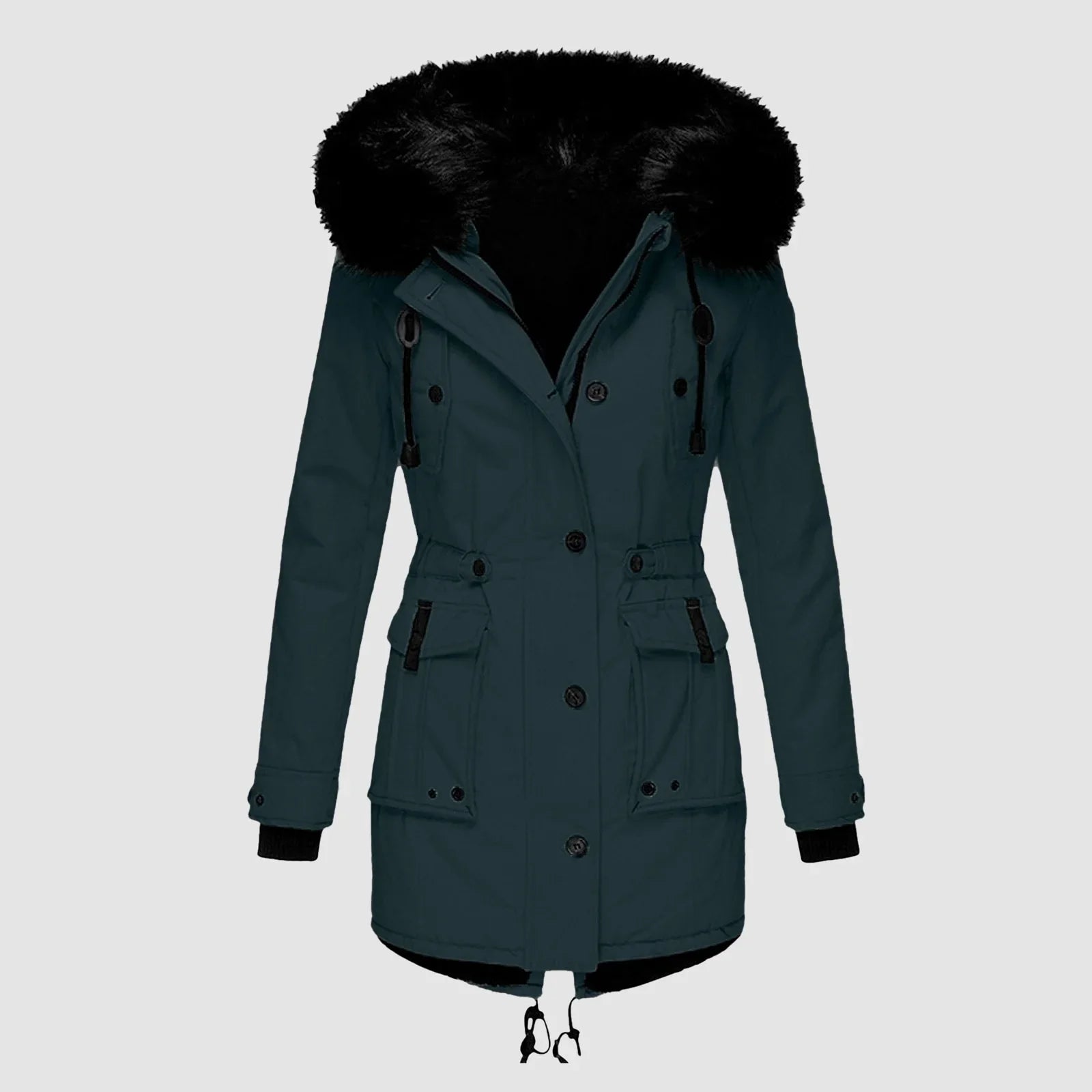 Winter Gefütterte Mäntel Baumwolle Wattierte Jacke Mittellange Parkas Dicke Warme Kapuzen Steppdecke | tif-shop24.de