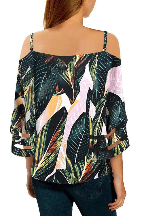 Palm Cold Shoulder Bluse | tif-shop24.de
