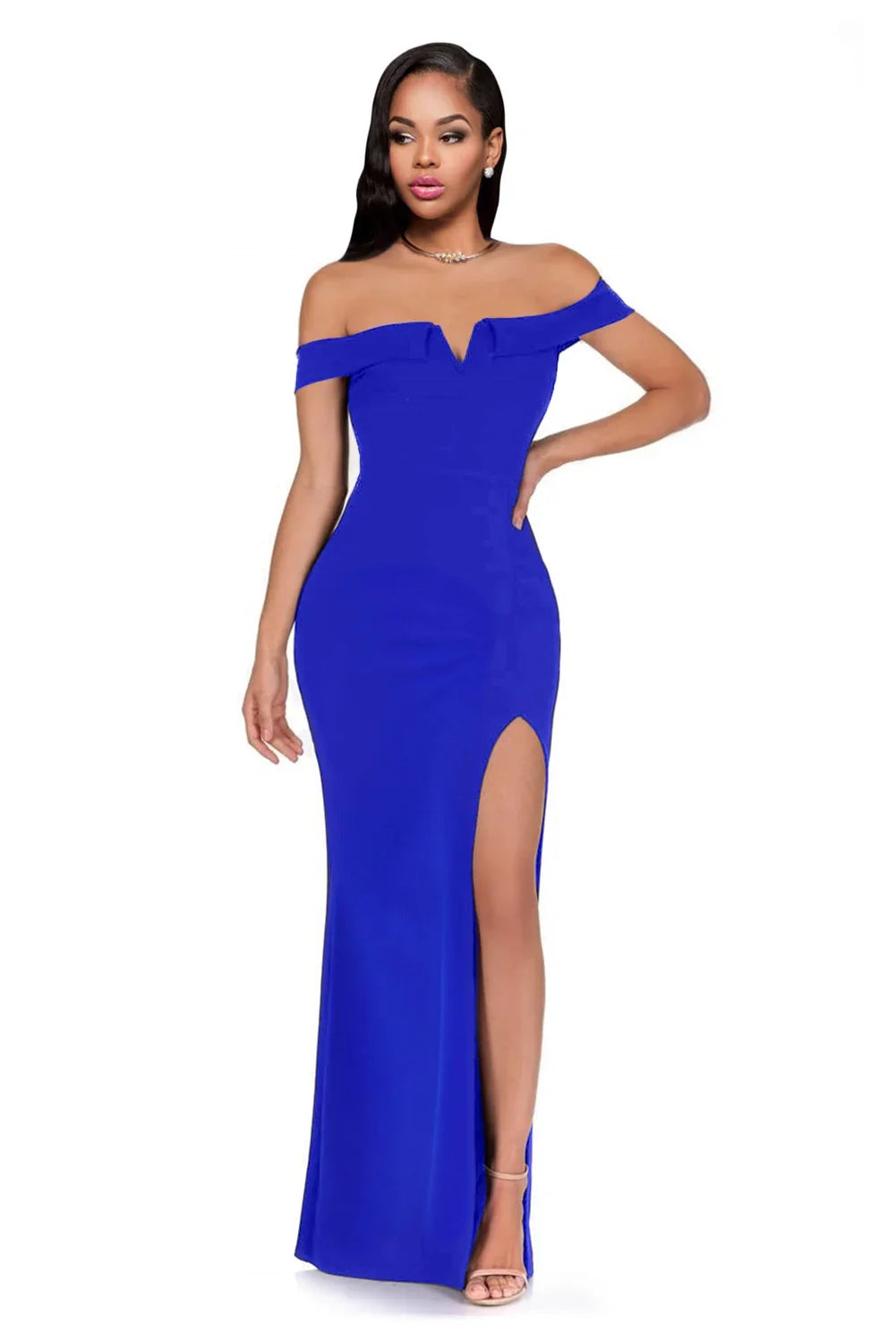 Schulterfreies Maxikleid - tif-shop24.de