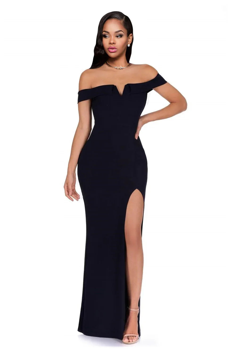 Schulterfreies Maxikleid - tif-shop24.de