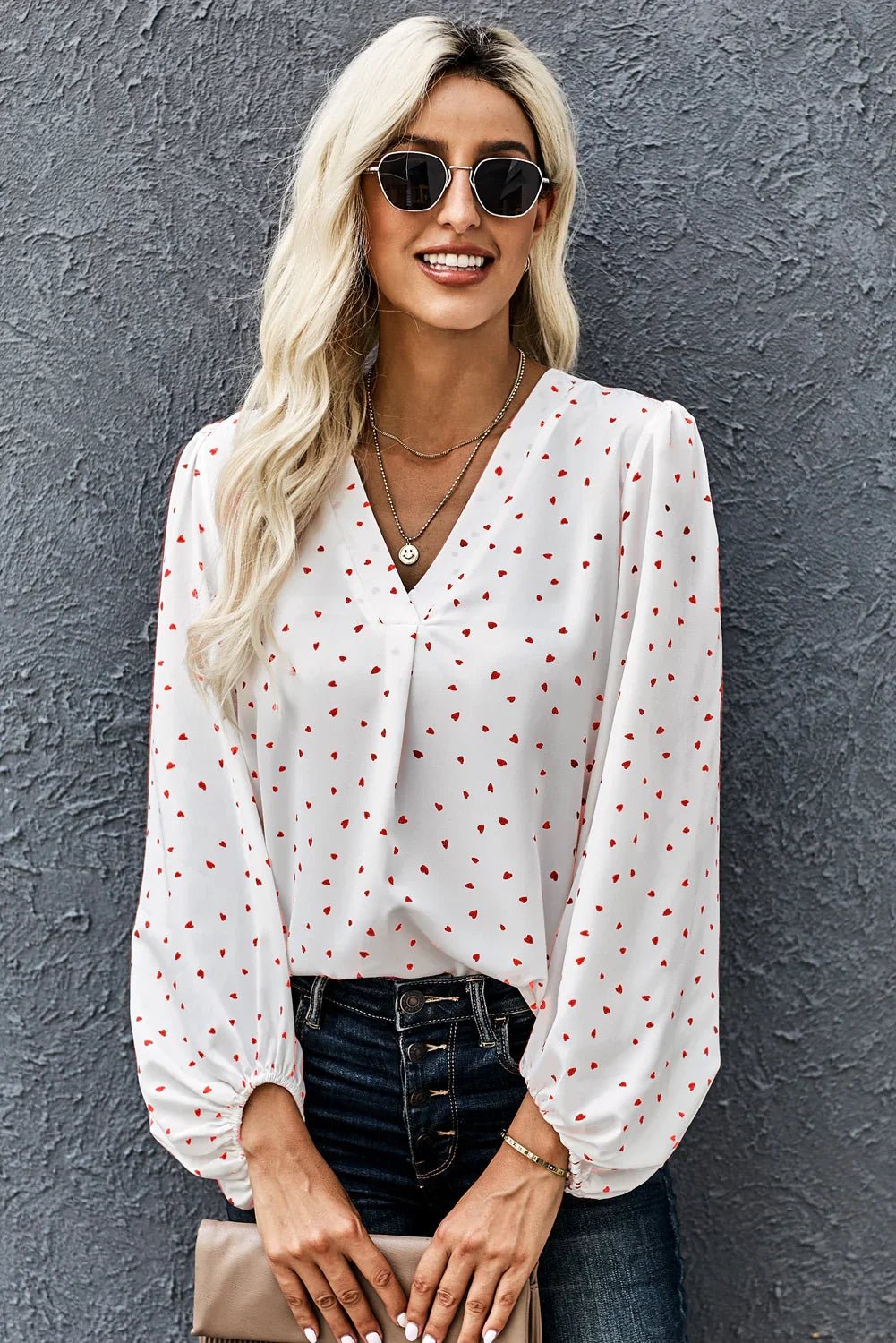 Ich liebe dich Boo Ballonärmel Bluse - tif-shop24.de