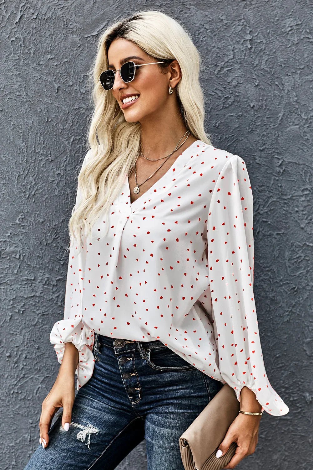 Ich liebe dich Boo Ballonärmel Bluse | tif-shop24.de