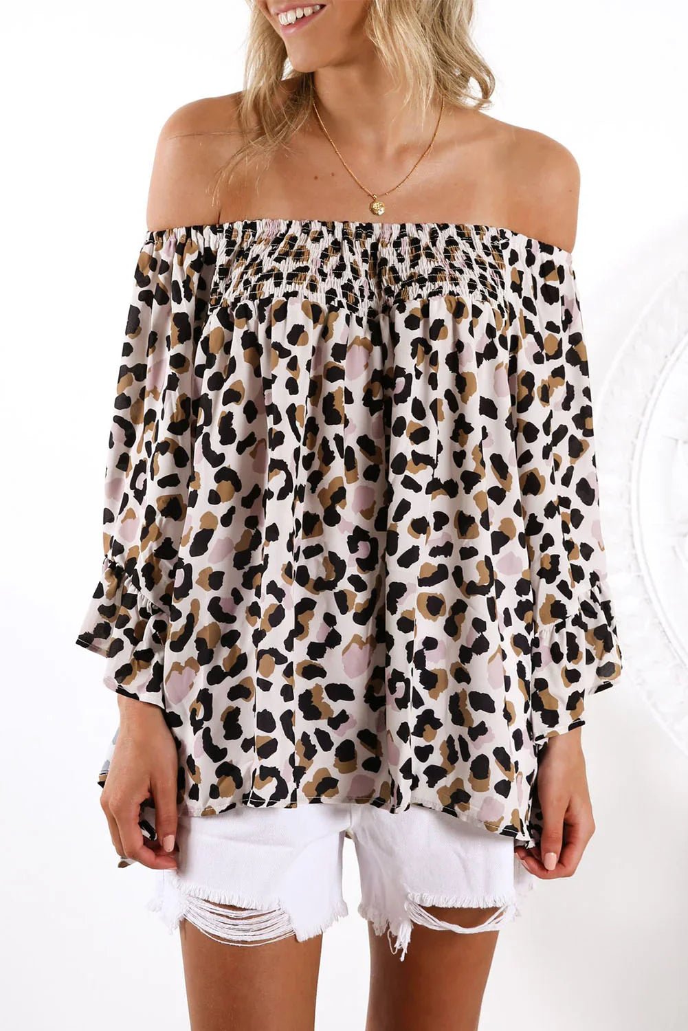 Off Shoulder Flared Sleeve Top | tif-shop24.de