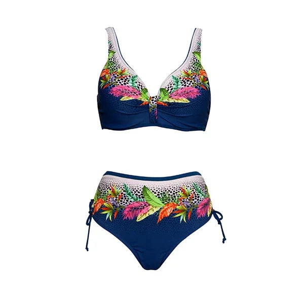 Andzhelika Floral High-Waist Bikini (Plus Size) – Push-Up & Figurschmeichelnd | tif-shop24.de