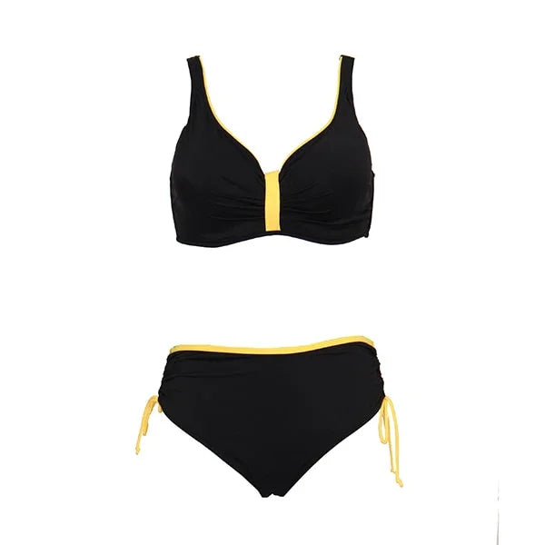 Andzhelika Floral High-Waist Bikini (Plus Size) – Push-Up & Figurschmeichelnd - tif-shop24.de