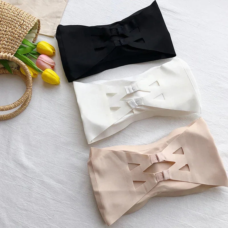 Frauen Nahtlose Unsichtbaren Bh Sexy Dessous Frauen Büstenhalter Rohr Top Liebsten Push-Up Crop Tops - tif-shop24.de