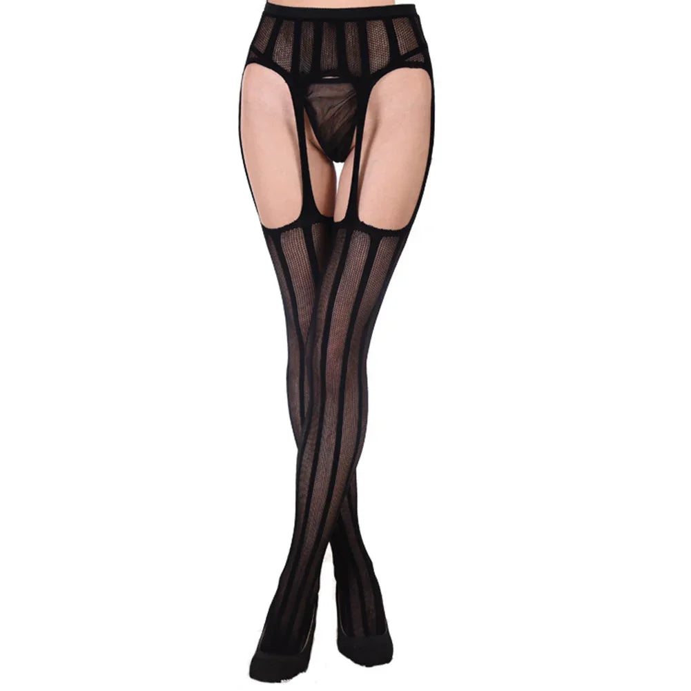 Sheer Strip Sexy Thigh-Highs Strümpfe Strumpfgürtel Strumpfhalter Strumpfhosen | tif-shop24.de